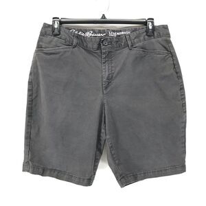 Eddie Bauer LegendWash Stretch Curvy Fit Shorts Women's Plus Size 16 Gray Casual